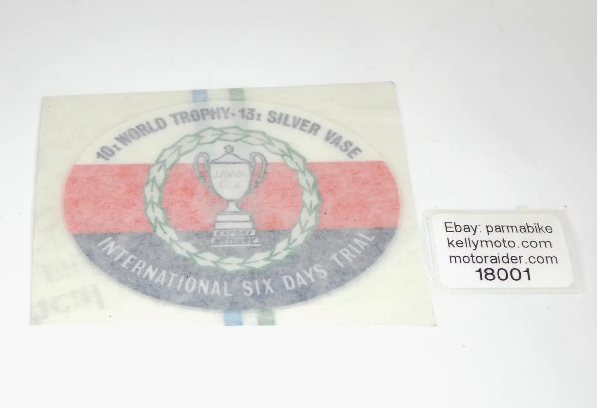 Isdt Cz Motorcycle Sticker Emblem Decal Size 4X3" Vintage Enduro 1