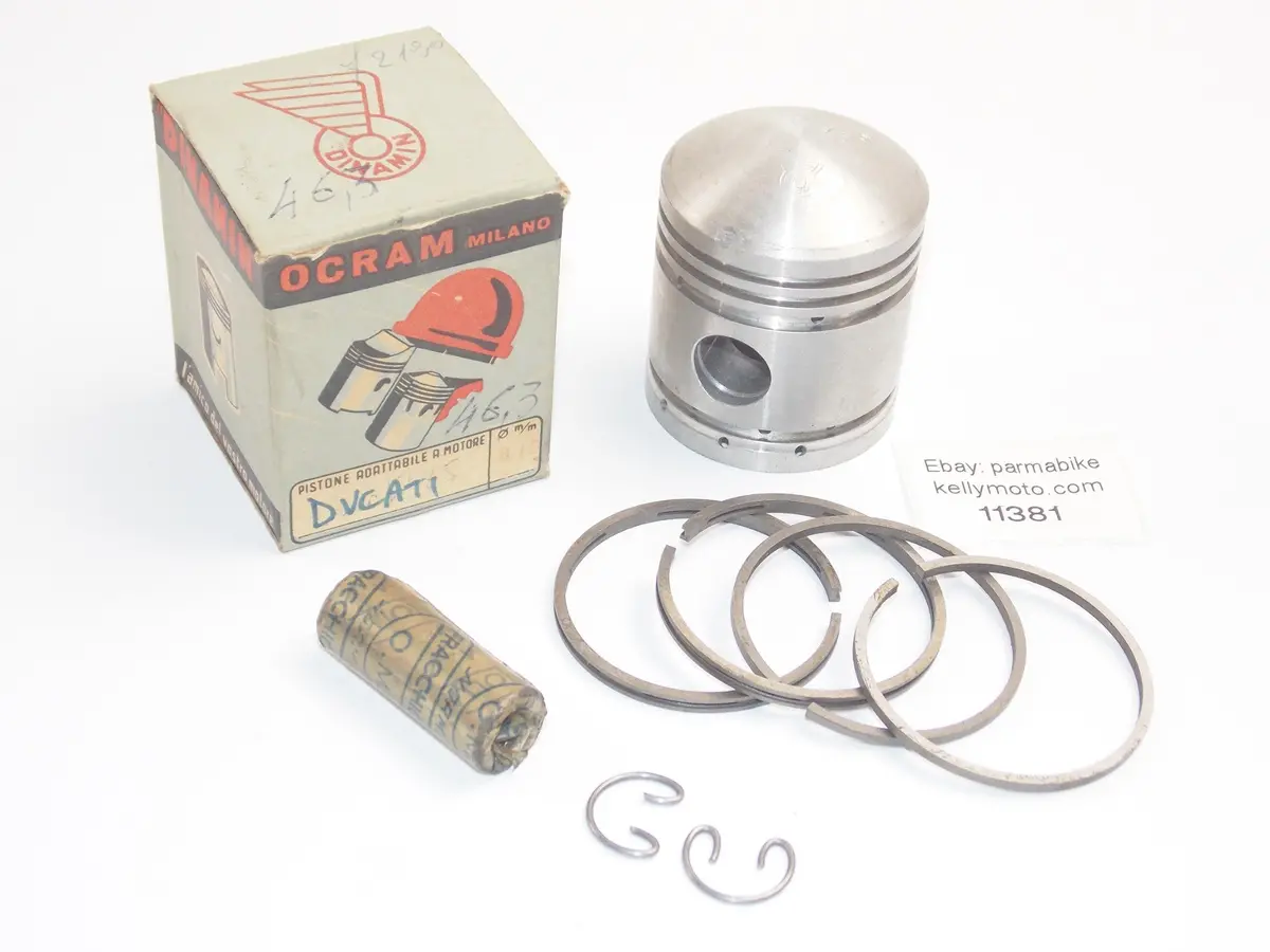 Nos Dinamin Piston + Rings + Pin + Clips Set Cpl.D. 46.3 Mm Ducati Motor 1