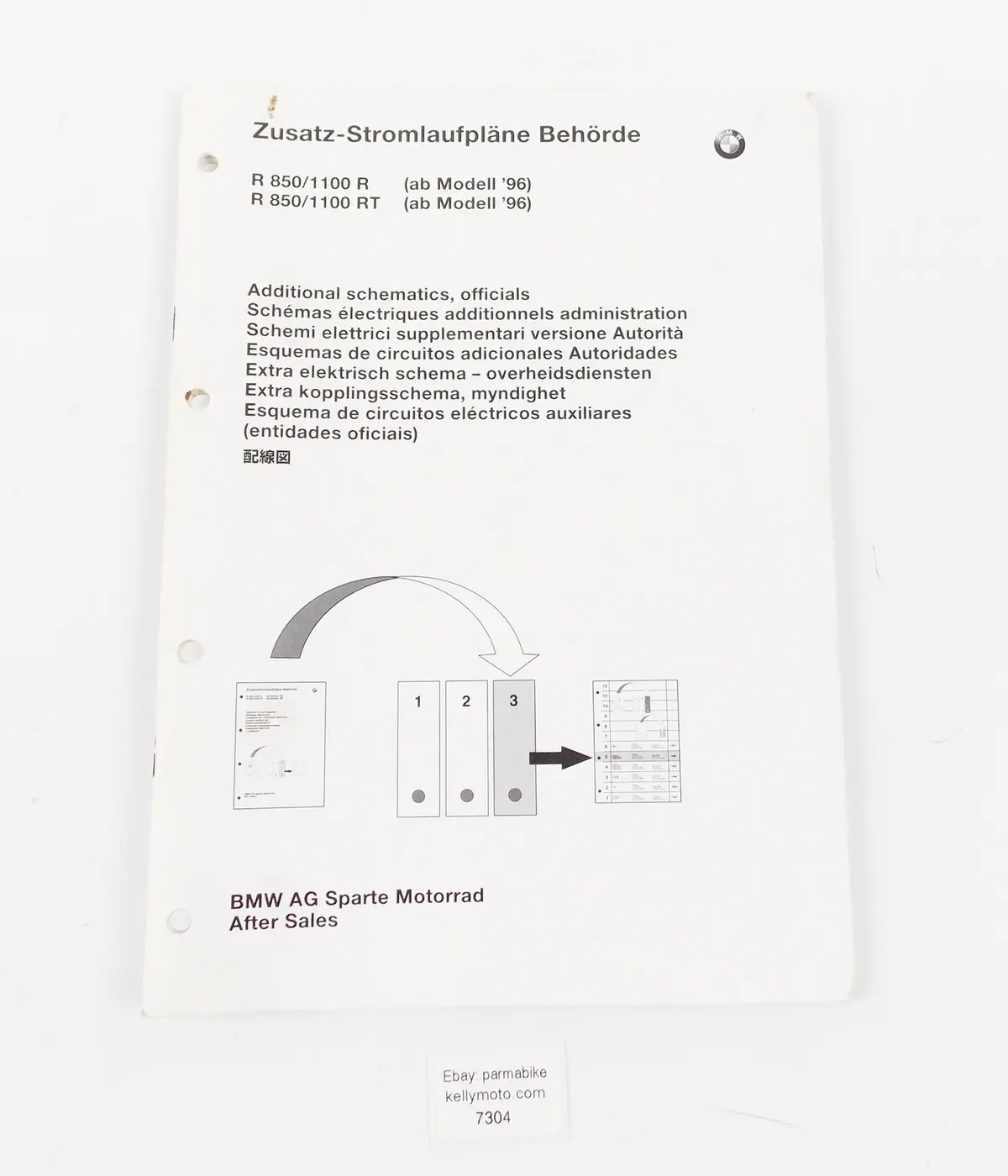 Bmw 1996 R 850/1100 R-Rt Police Additional Electric Diagram Manual 01999799675 1