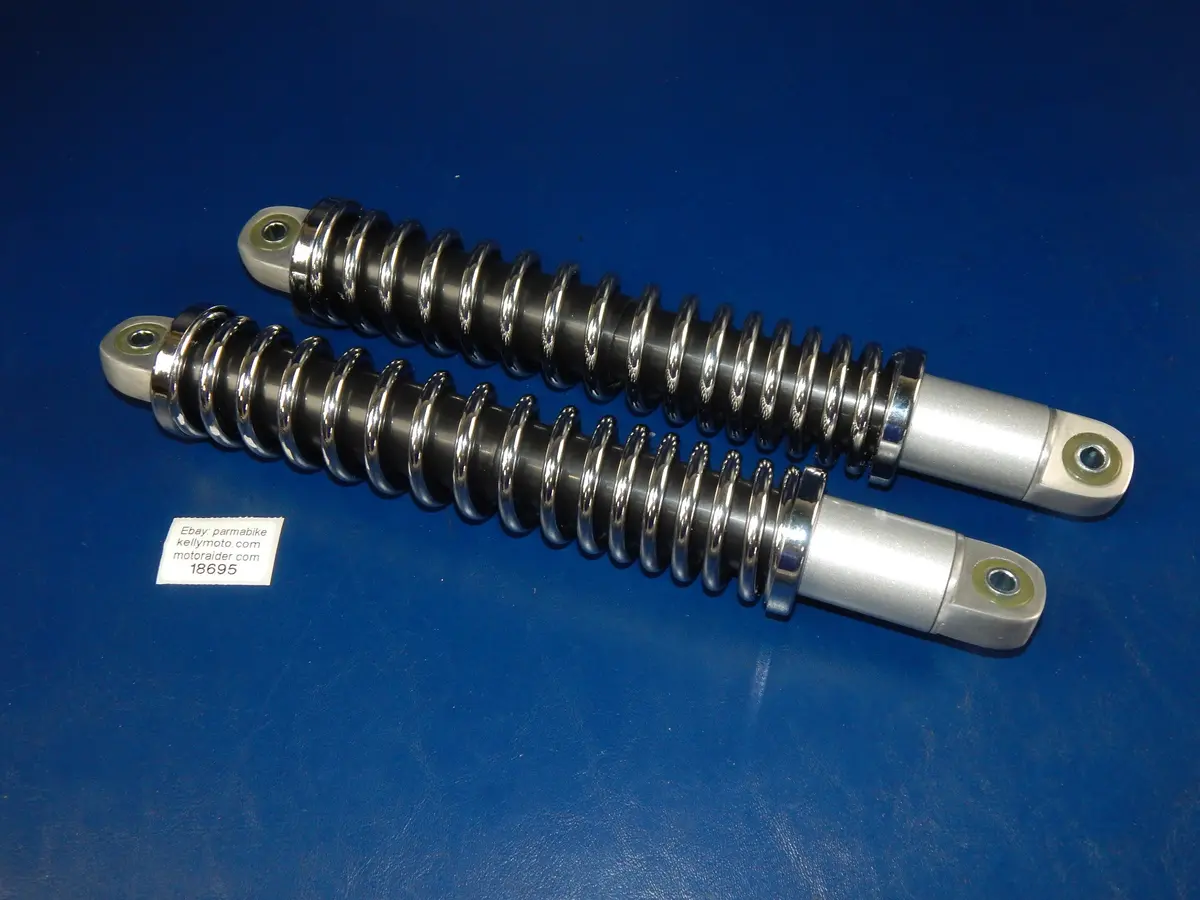 1Pr Motorcycle Rear Shocks Suspension L=12.5" Zundapp 50 Gs 100 Replica Vintage 1