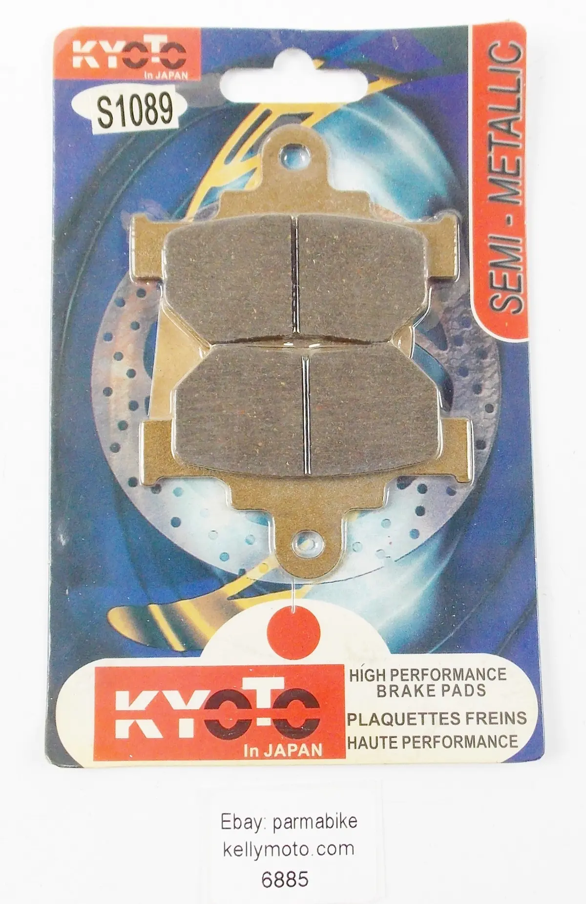Kyoto Brake Pads Front Wheel Semi-Metalic Suzuki Tu250 1997-2001 S1089 1