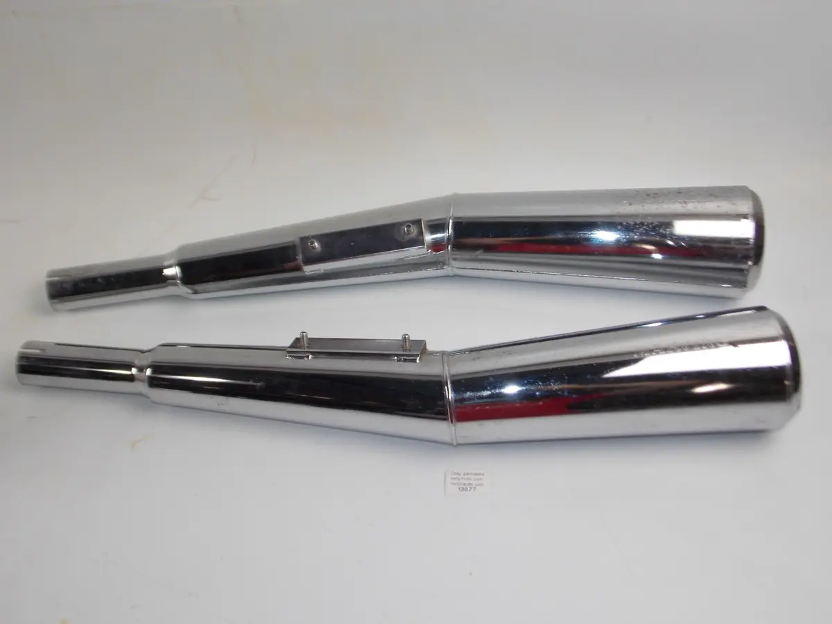1980'S Marving H900 Chrome Exhaust Muffler Pipes L=750Mm Inlet Id=42Mm Italy 1