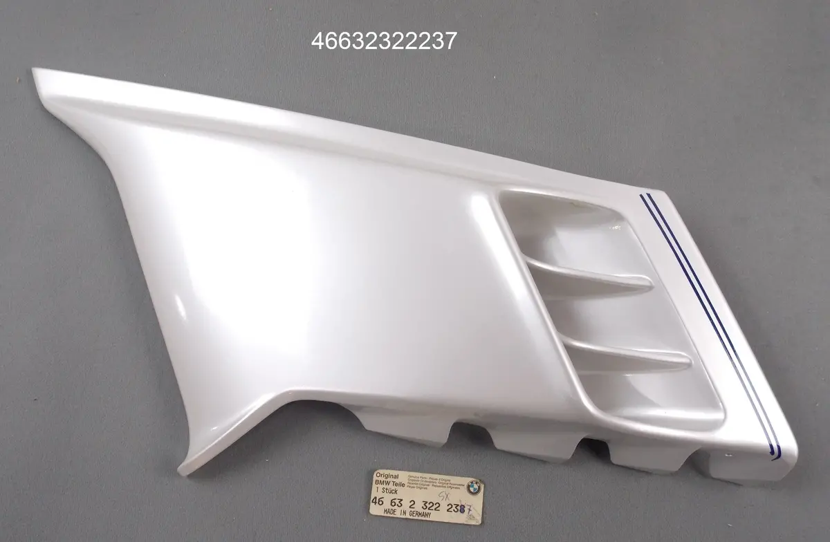 1990-92 Bmw K100rs Perlsilber Blue Striping Fairing Panel Lower Left 46632322237 1
