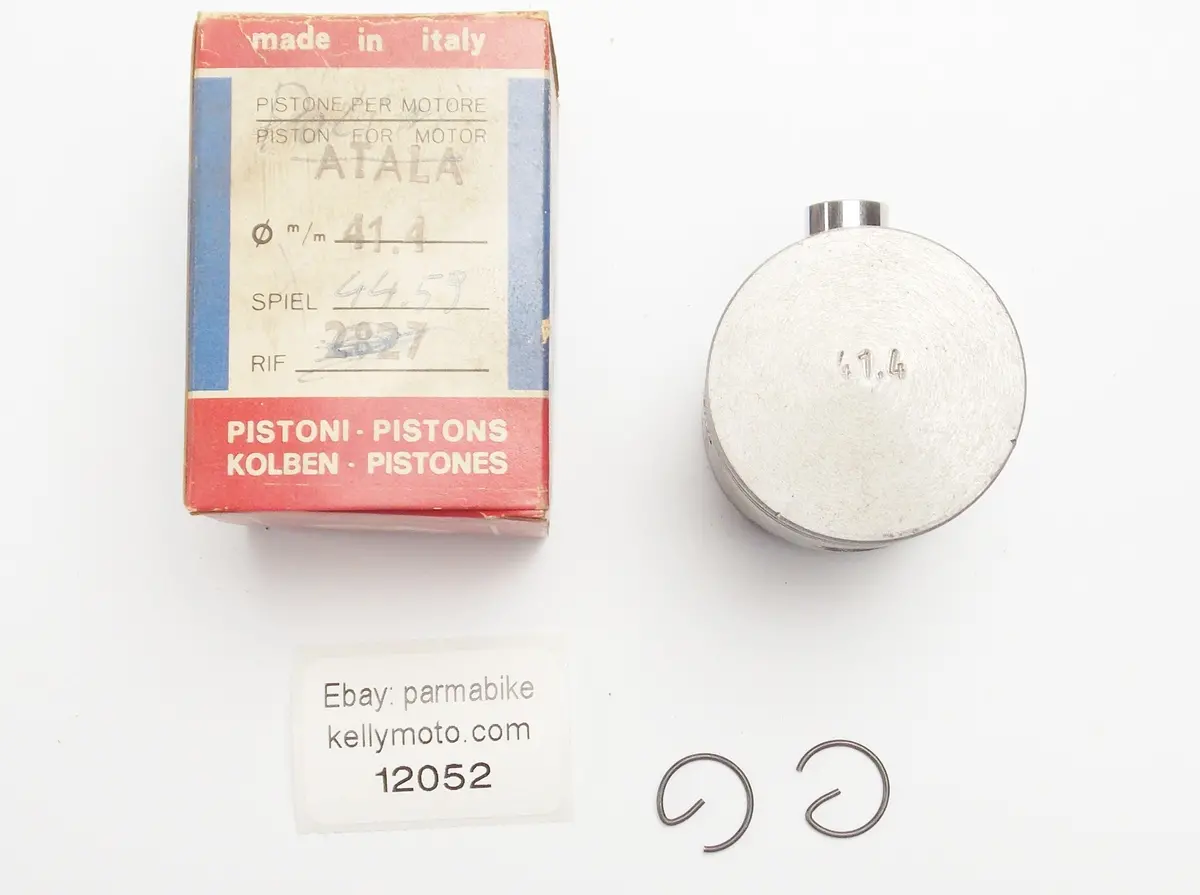 Nos Asso Werke 4459 Piston + Pin + Clips Diameter 41.4 Mm Atala Motor 1