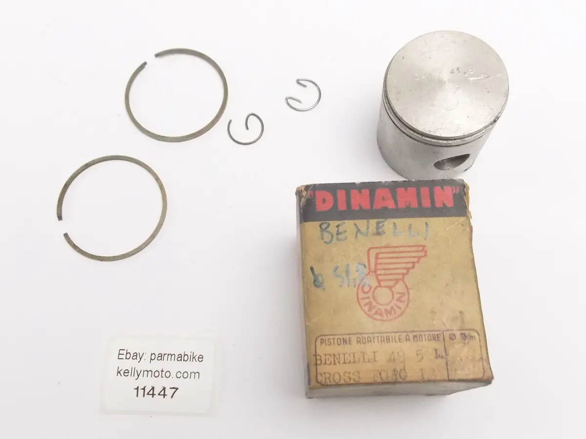 Nos Dinamin Piston + Pin + Rings Set Cpl. D. 41.8 Mm Benelli 49 Cc Cross Motor 1