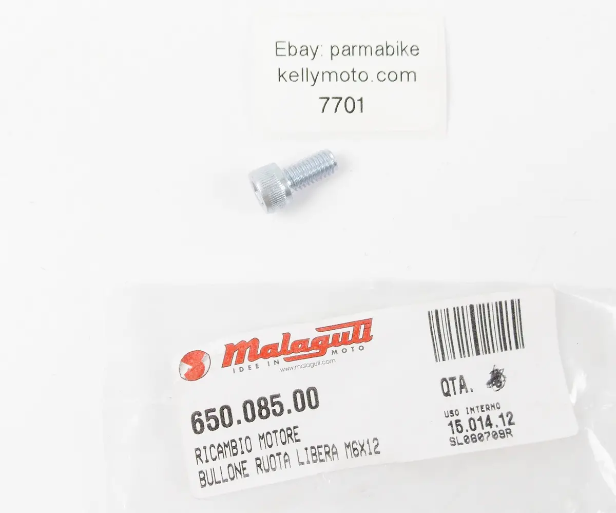 Nos Oem Malaguti Centro 160/4T Blog125/4T I.E. Euro 3 Screw M6x12 650.085.00 1