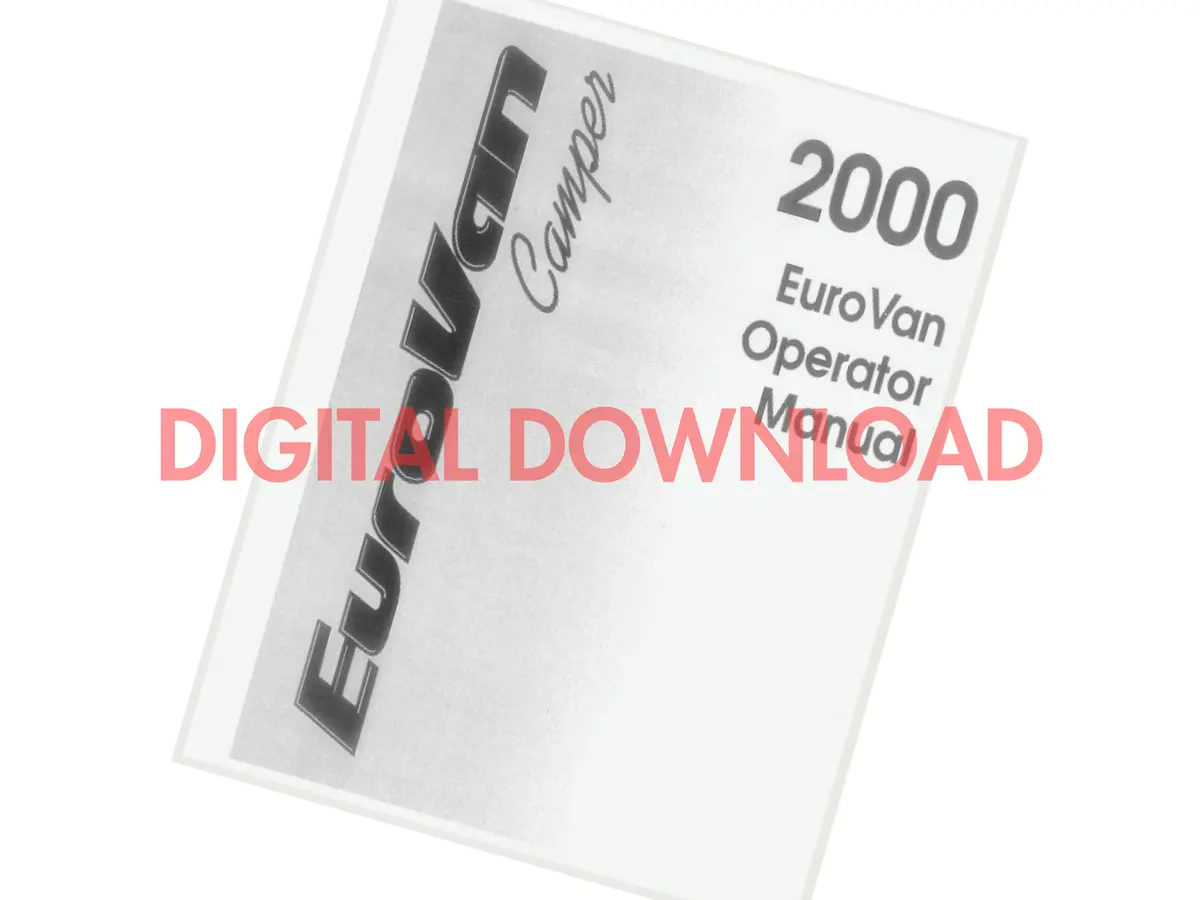 [Digital Download] Eurovan Winnebago Operator Manual (2000) 1