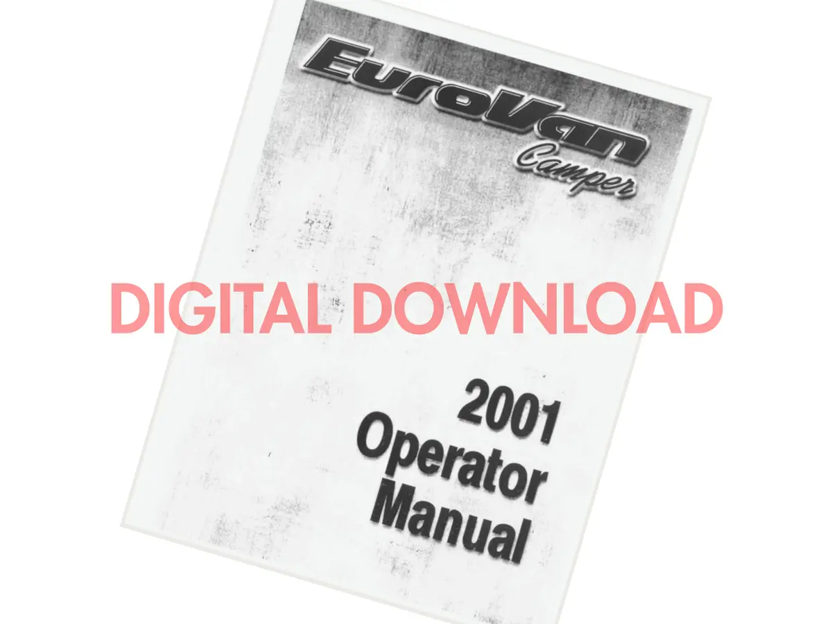 [Digital Download] Eurovan Winnebago Operator Manual (2001) 1