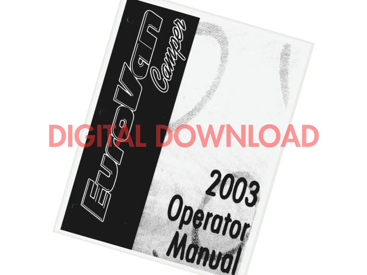 [Digital Download] Eurovan Winnebago Operator Manual (2003) 1