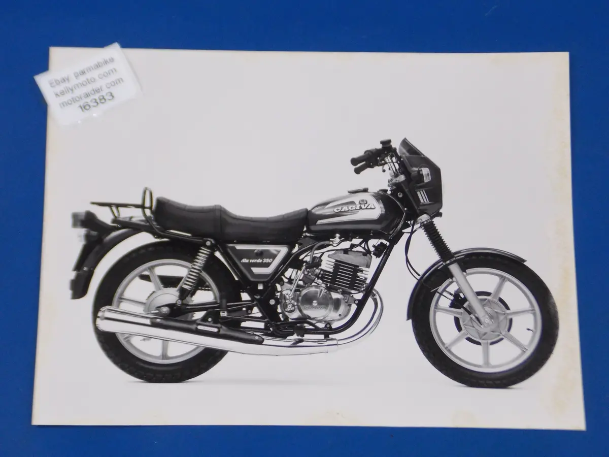 1980'S Cagiva Ala Verde 350 Original Dealer Photo Vintage Brochure 7X9.5" 1