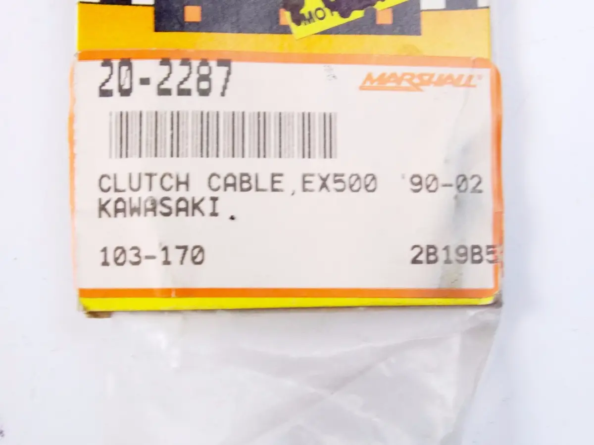 Nos Marshall Black Vinyl Clutch Cable Kawasaki 1990-1992 Ex500 103-170 1