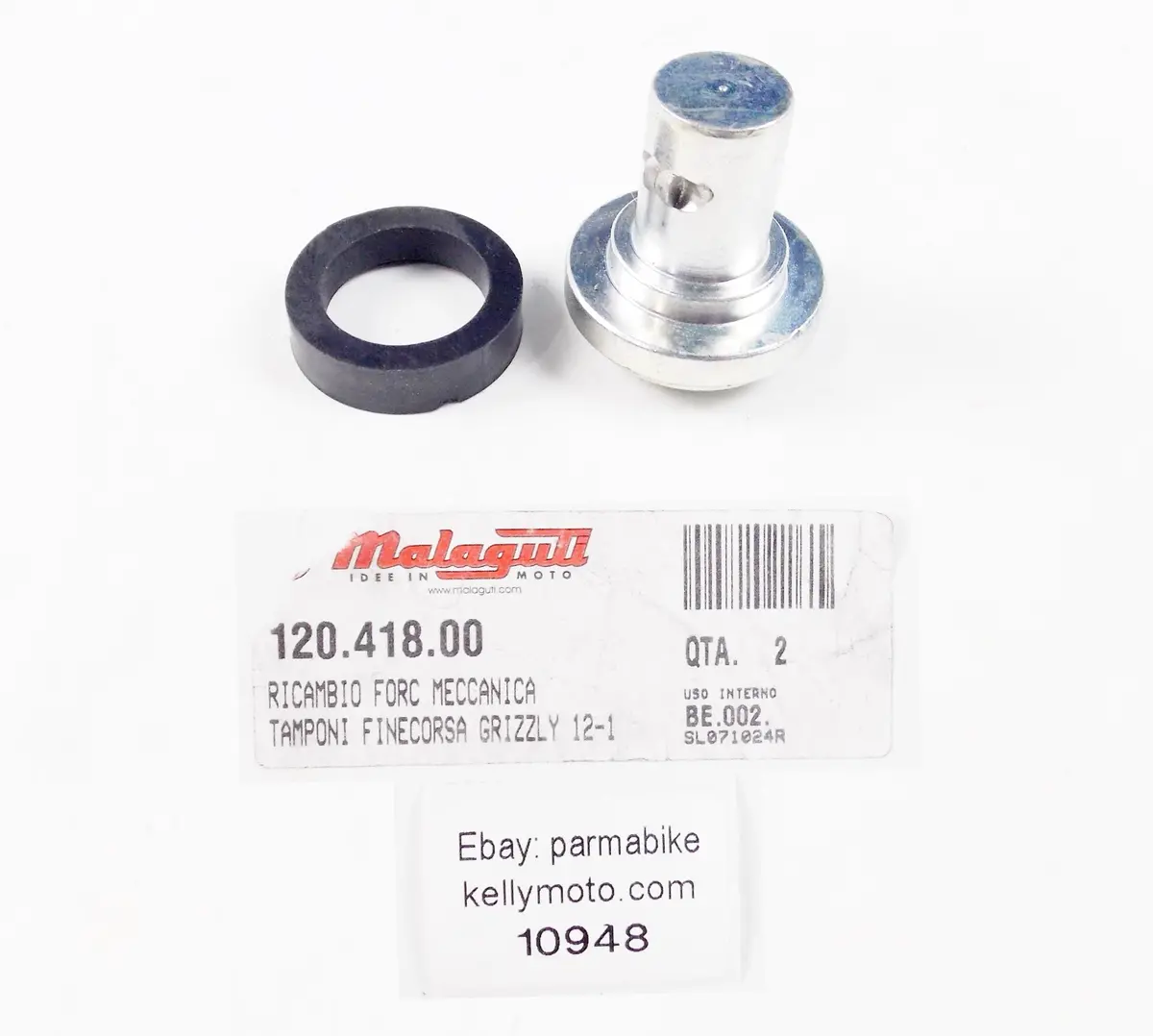 Oem Malaguti 2008-09 Grizzly 12 Rubber Bumper Fork End Stop 120.418.00 12041800 1