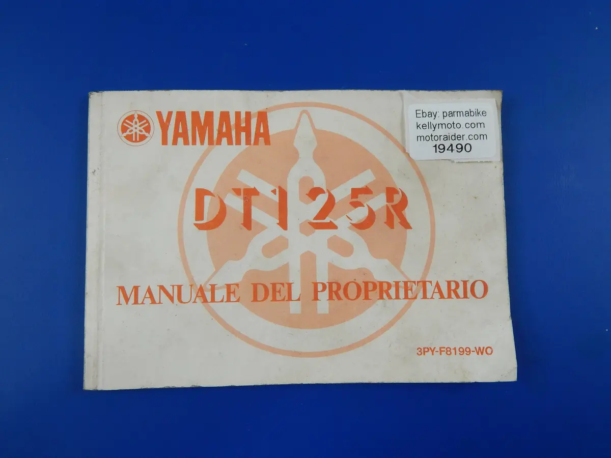 1989 Yamaha Dt125r User Owner Manual Book  3Py-F8199-Wo Vintage 1
