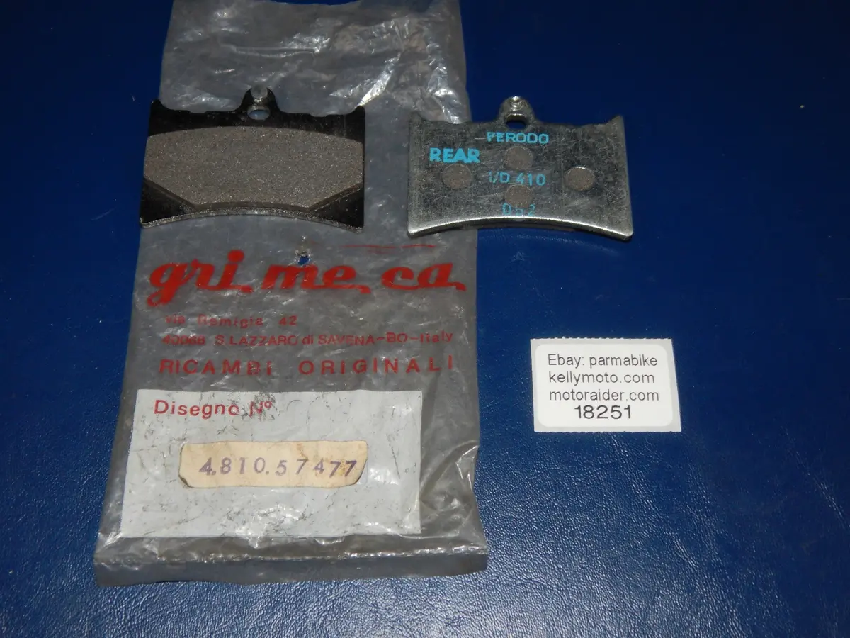 Nos Grimeca Rear Wheel Disc Brake Pads Vintage Motorcycle Italy 4.810.57477 Ktm 1