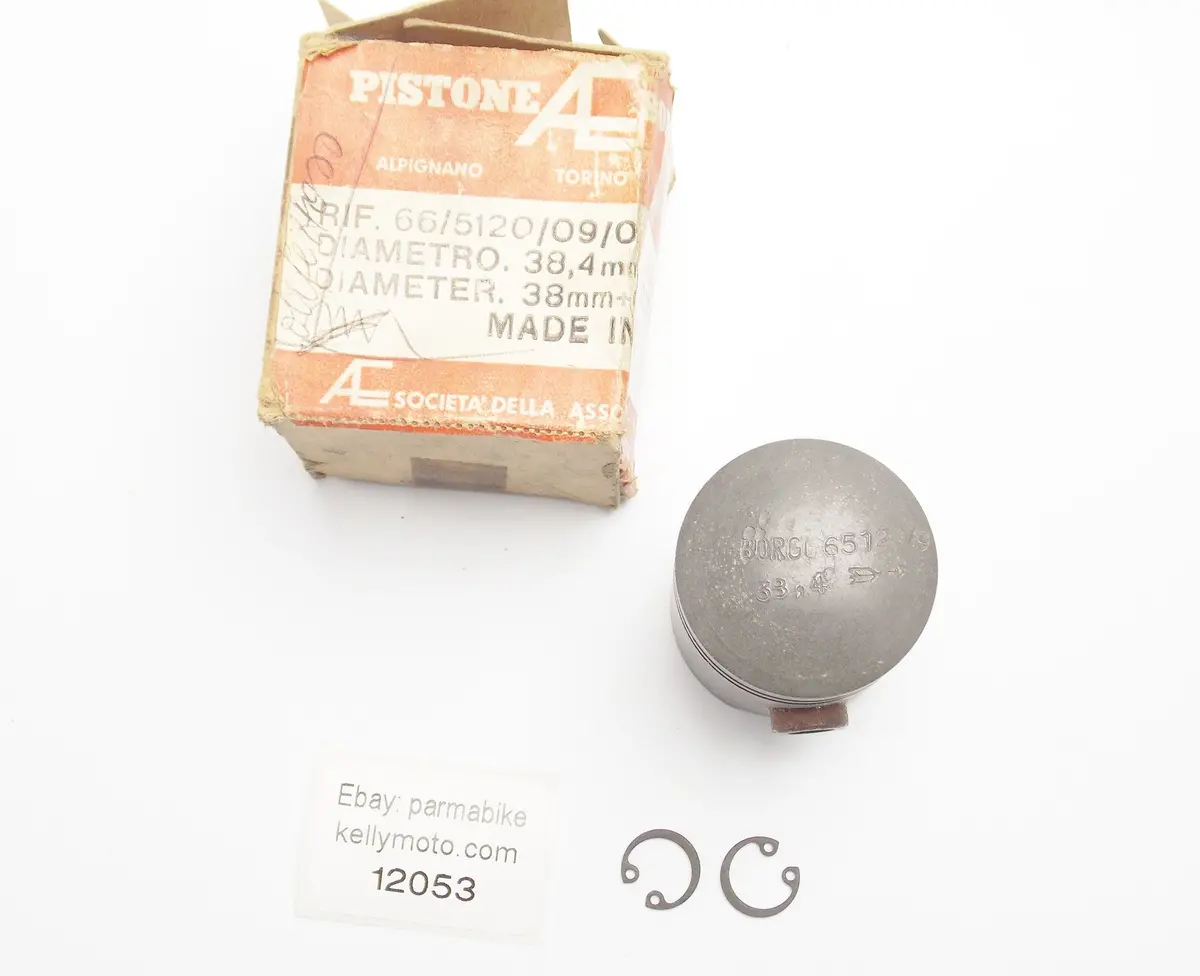 Nos Borgo 66/5120/0 Piston + Pin + Clips D. 38.4 Innocenti Motor Lambretta 1