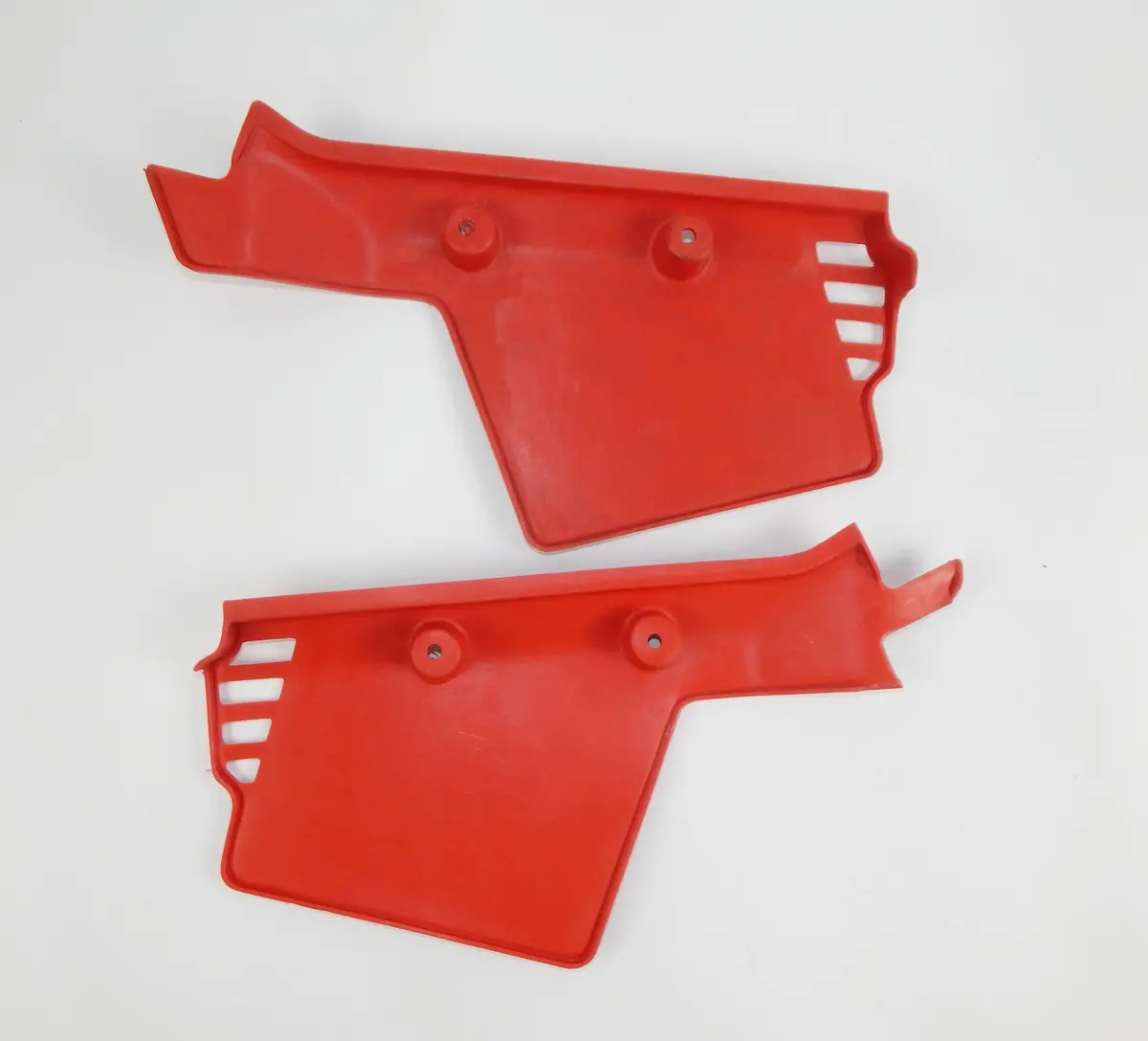 1984-1985 Aim Enduro 50 Zec Right Left Frame Side Cover Panel Number Plate Red 1
