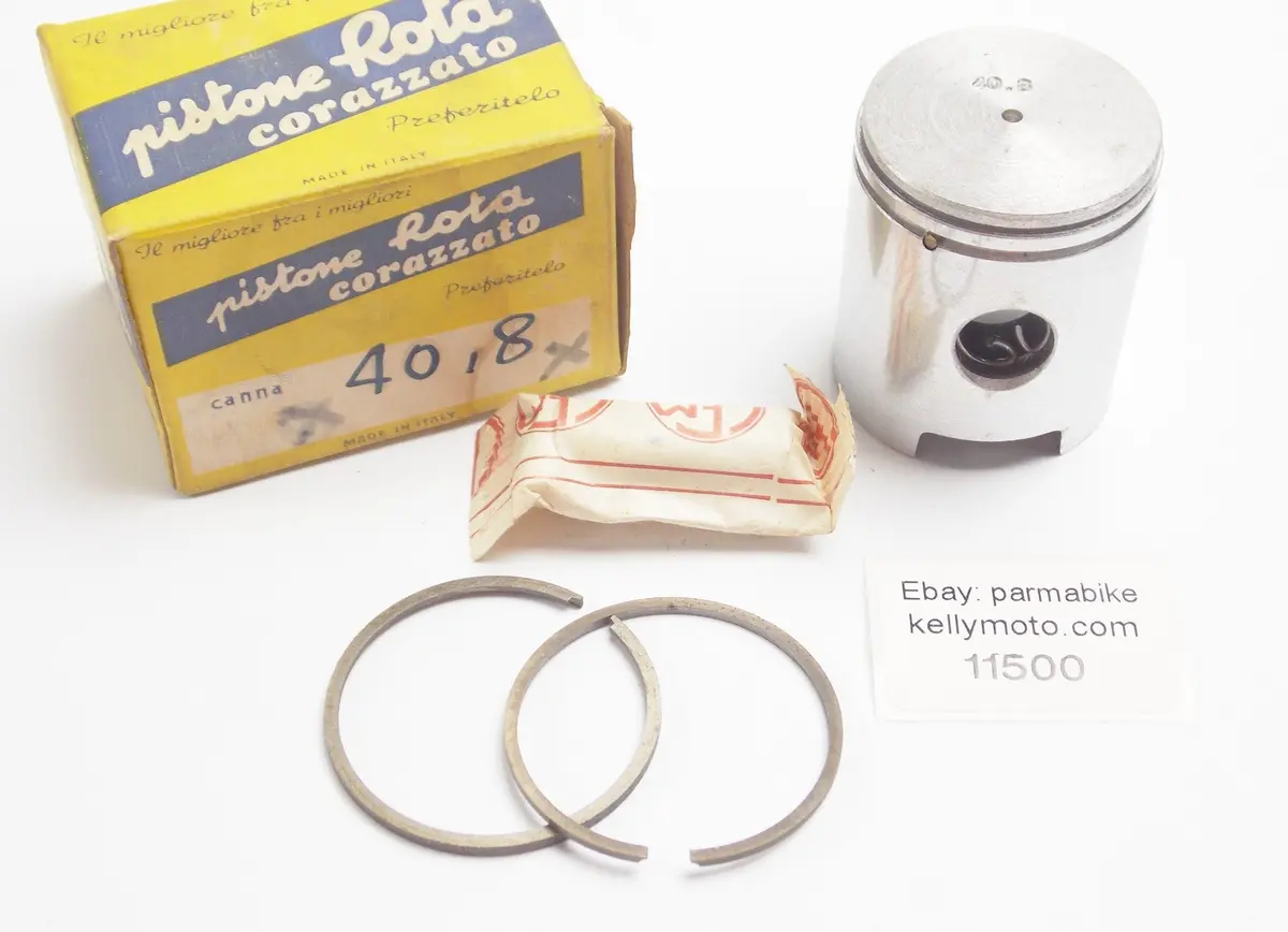 Nos Rota Piston + Rings + Pin + Clips Set Cpl. D. 40.8 Mm Benelli 50 Cc 2-Stroke 1