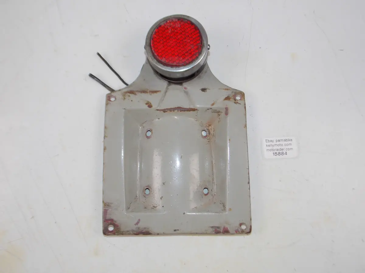 1953-1956 Mv Agusta Pullman 125 Tail Light License Plate Holder Vintage Italy 1