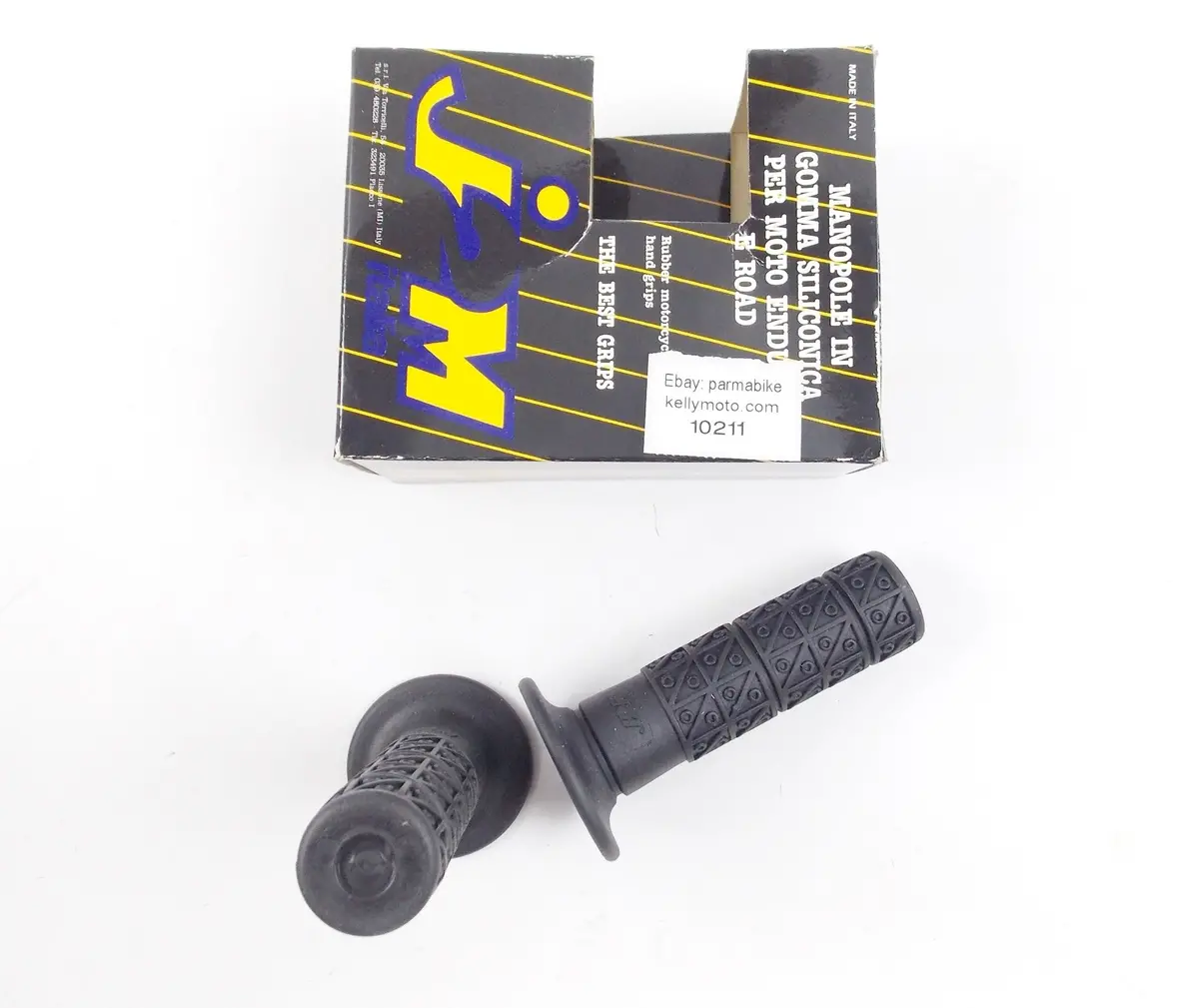 Nos J2m Handlebar Hand Black Rubber Grips Set 22Mm 22Mm Enduro Cross 1