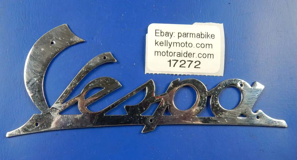 1960 'S Original Vespa Emblem Badge Mark Length 140Mm Vintage Scooter Piaggio 1