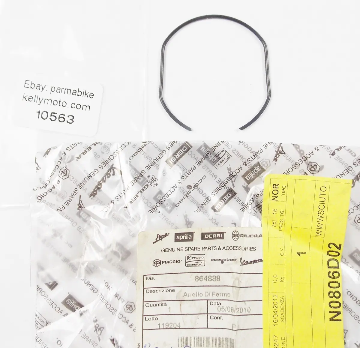 Oem Aprilia 2006-2013 Rx-Sx 50 2014-2016 Rx 50 - Sx 50 Stop Ring 864888 1