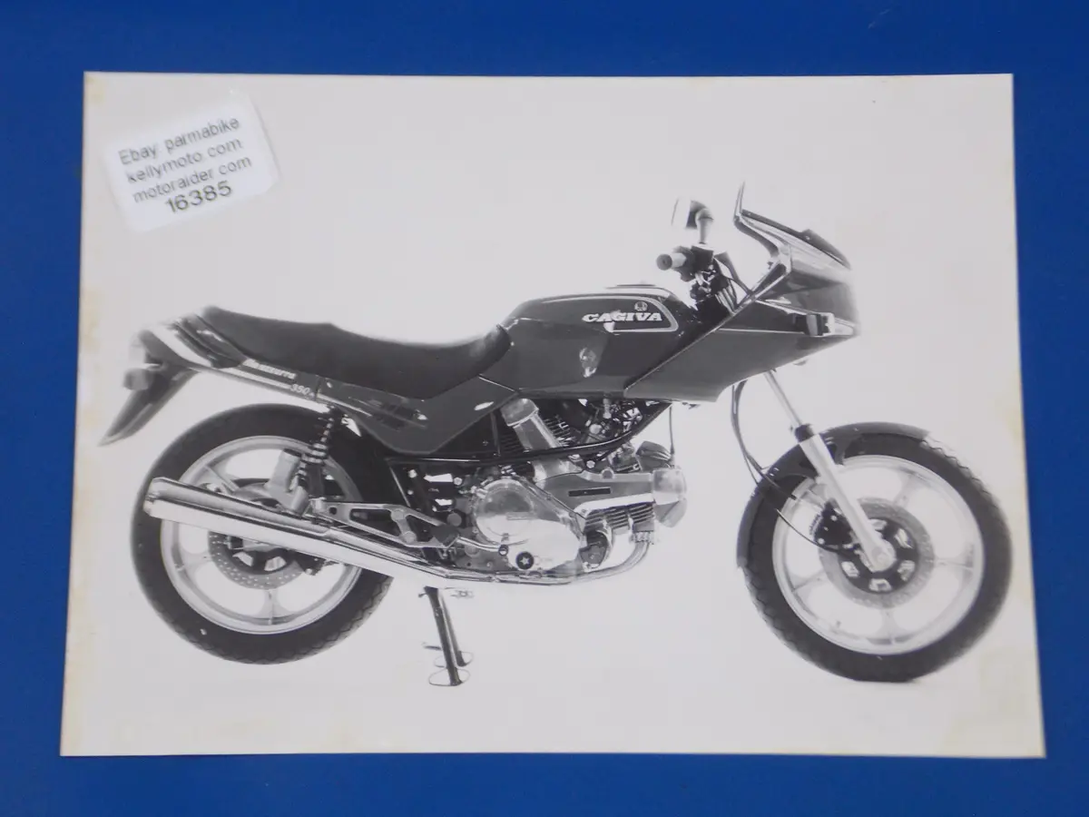 1980'S Cagiva Ala Azzurra 350 Original Dealer Photo Vintage Brochure Ad 7X9.5" 1