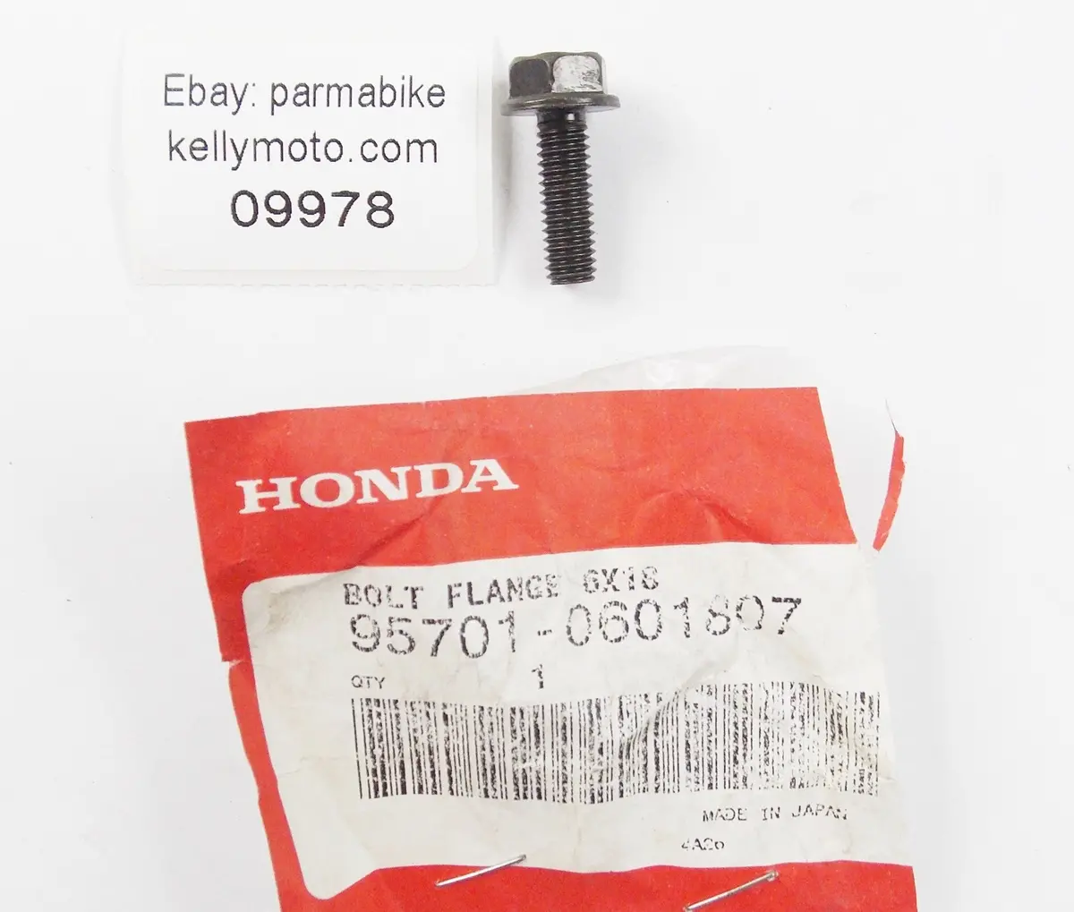 Nos Oem Honda 2009 Cb1000 1986 Vfr400 2003 Cbr600 Bolt Flange 6X18 95701-0601807 1