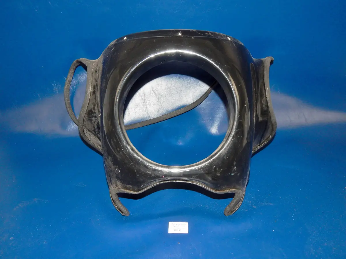 1980'S Motorcycle Fiberglass Front Fairing Headlight Cowling Black Cagiva Suzuki 1