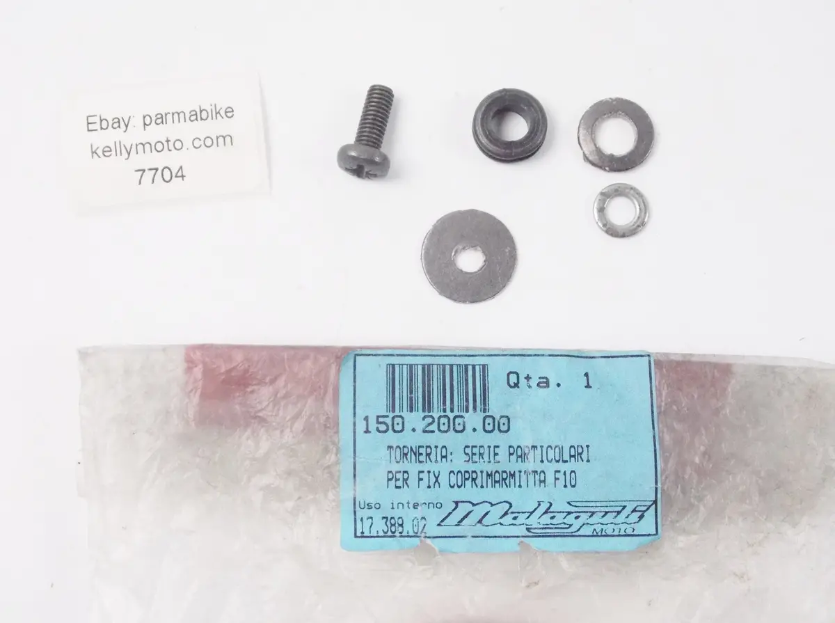 Nos Oem Malaguti Exhaust Muffler Protection Shield Fixing Screw Kit 150.200.00 1