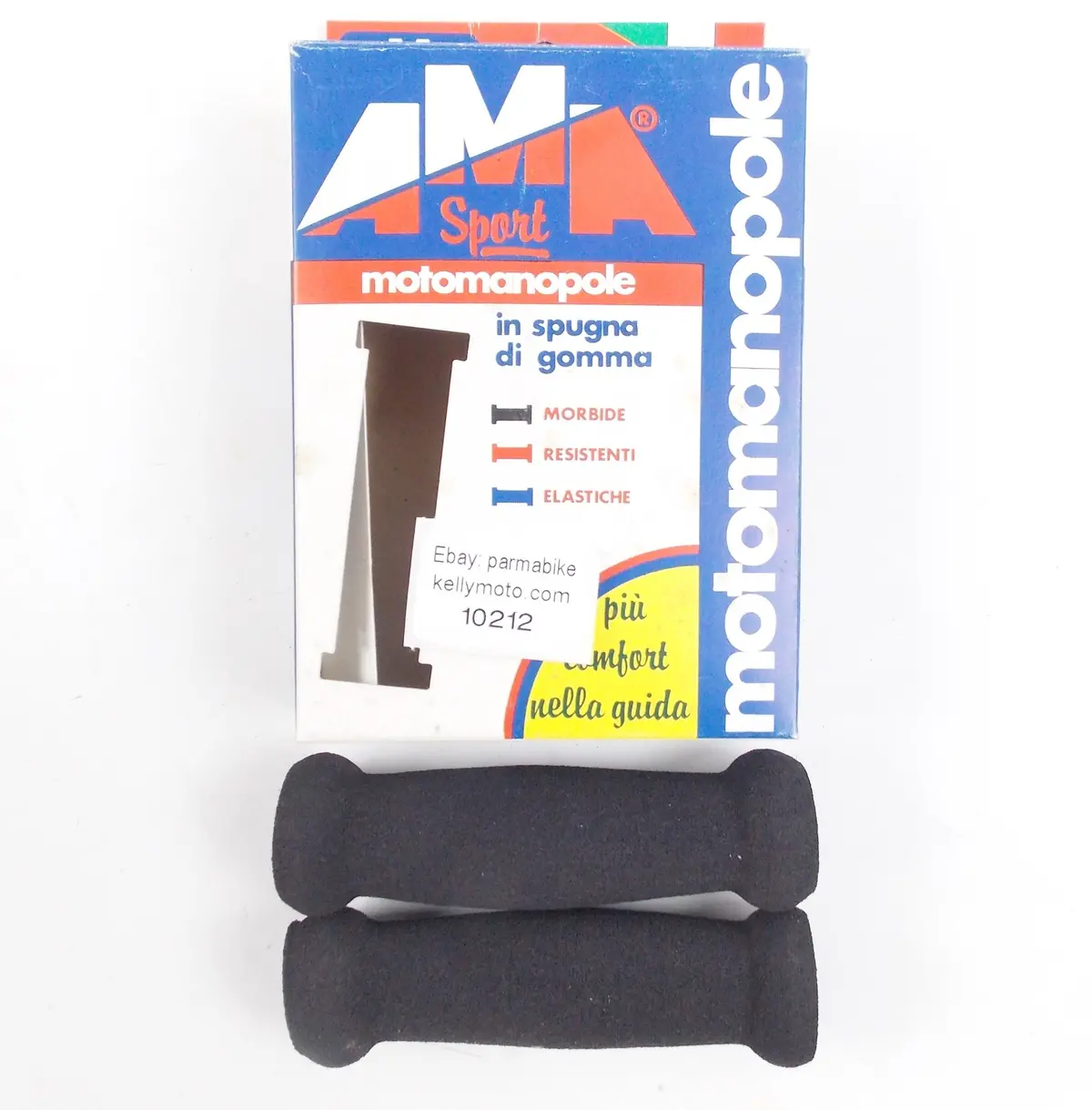 Nos Ama Sport Hand Black Foam Sponge Grips Set 22Mm - 25Mm 0060 1