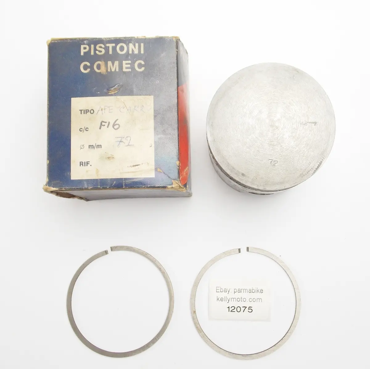 Nos Comec Piston+Ring Diameter 72 Mm Ape Carro Truck Trike Three Wheeler Piaggio 1
