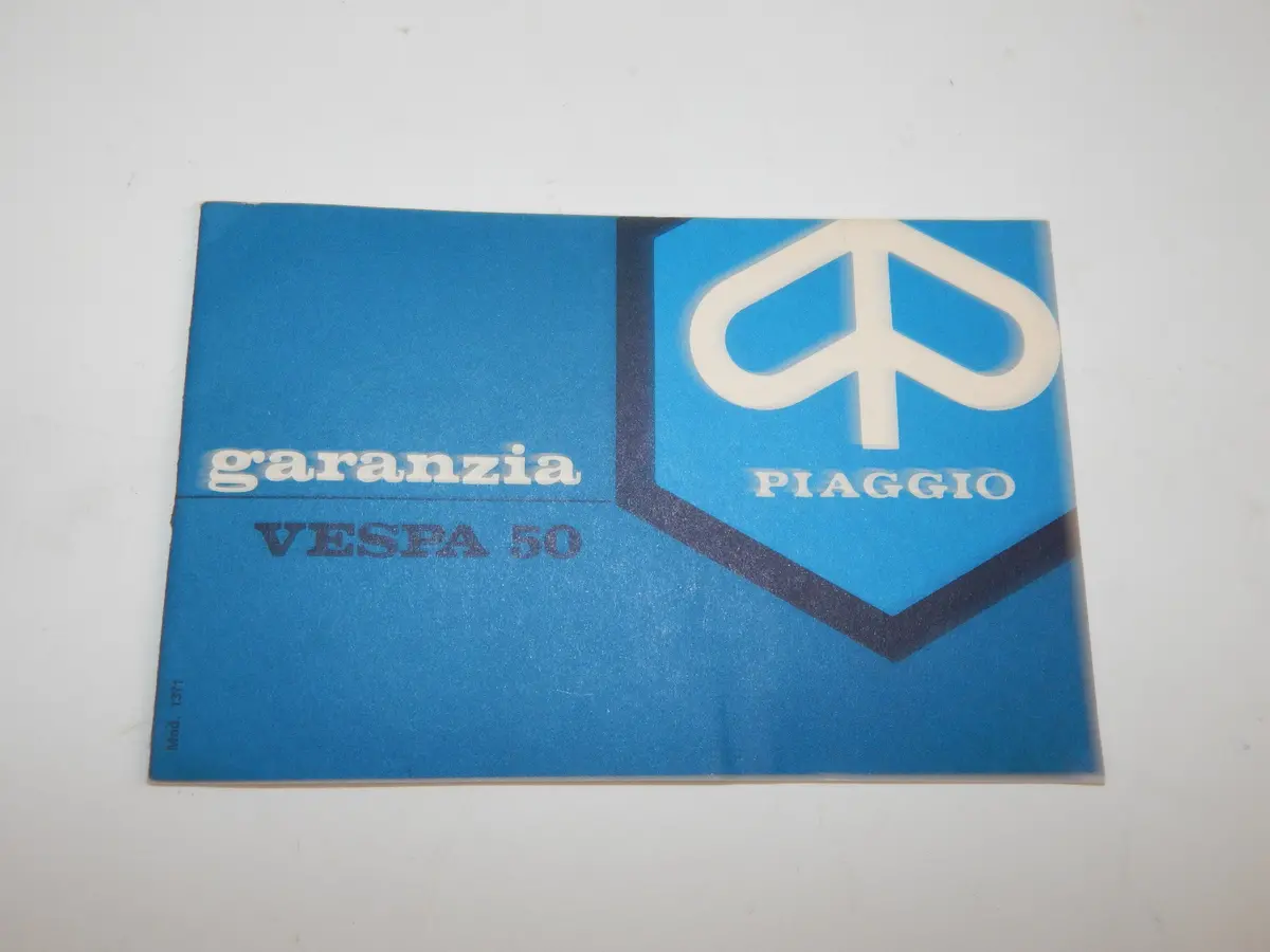 1980'S Piaggio Vespa 50 Warranty Book Italian Vintage Scooter 2