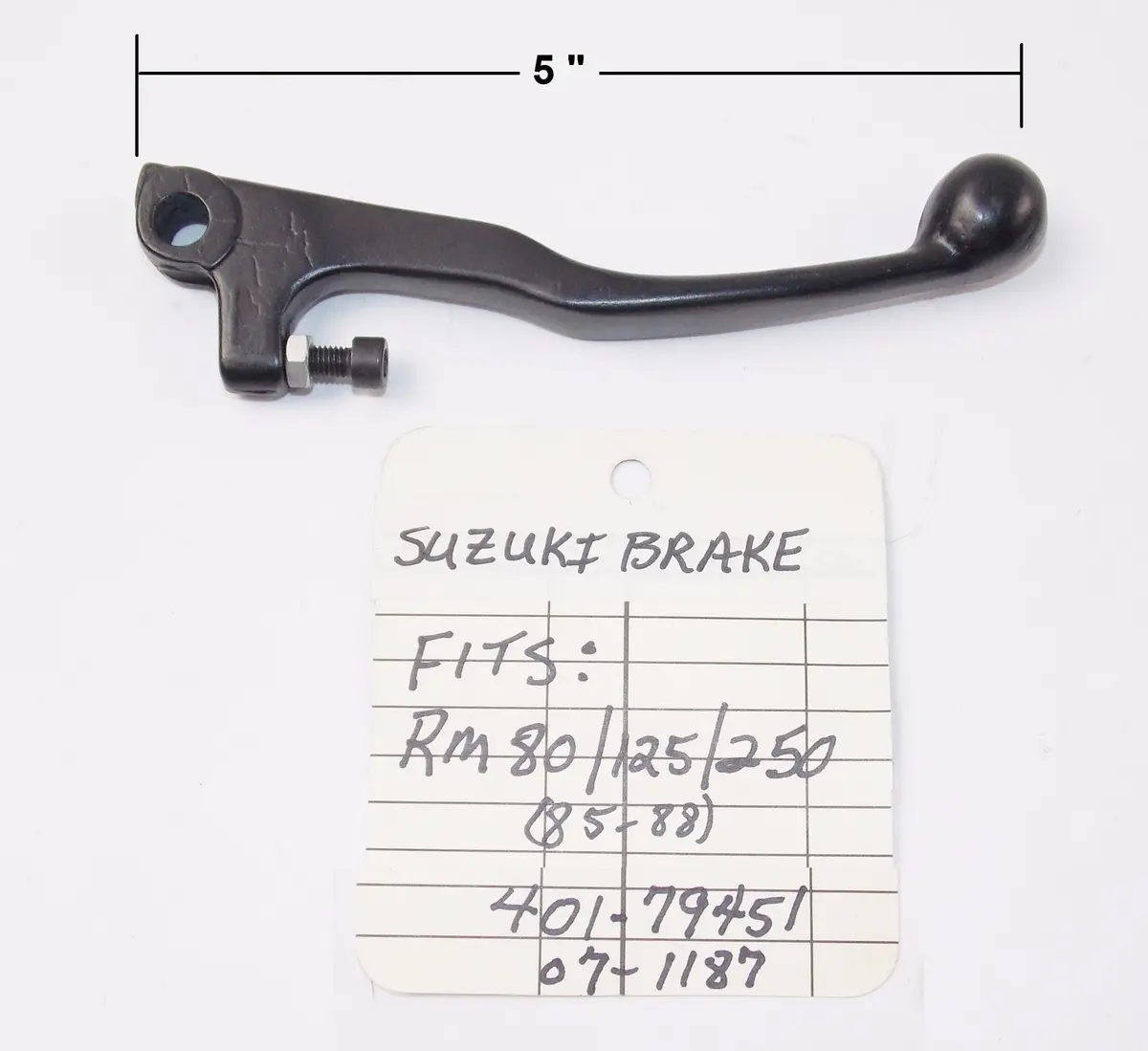 Bike Master Brake Lever Suzuki 85-88 Rm 80|125|250 Long 5" 07-1187 | 401-79451 1