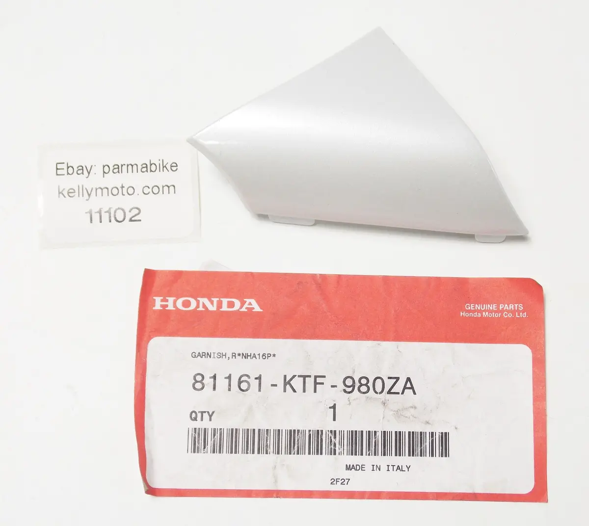 Oem Honda 2010 Sh 150 Front Cowl Rh Inner Garnish Cover Nha16p 81161-Ktf-980Za 1