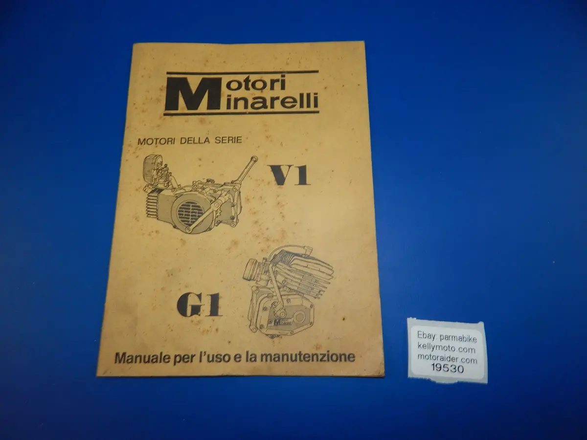 1983 Minarelli Motor V1 G1 Use And Maintenance Book Manual Italian Engine 1