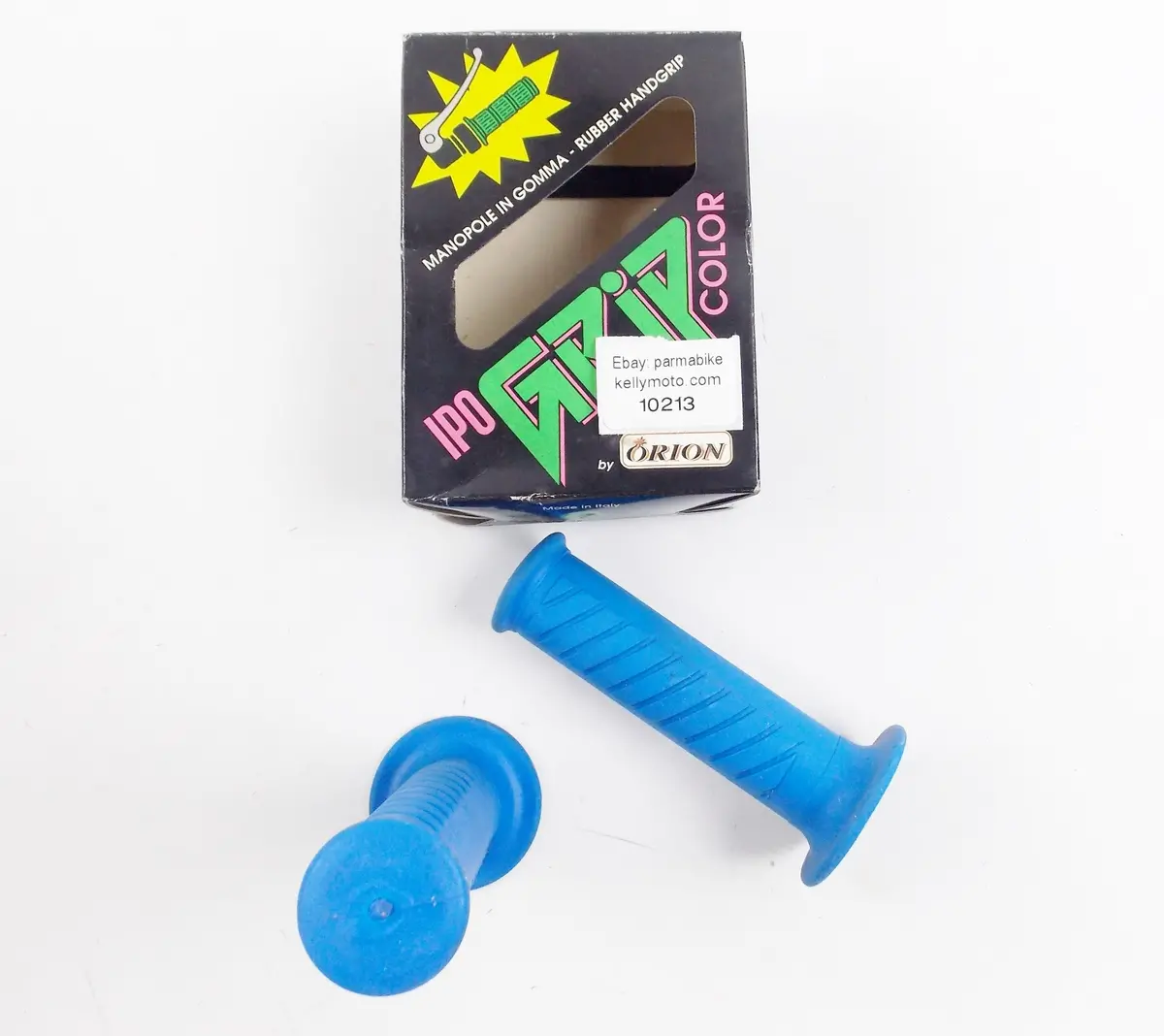 Nos Orion Handlebar Hand Light Blue Rubber Grips 22Mm 25Mm Enduro Cross Street 1