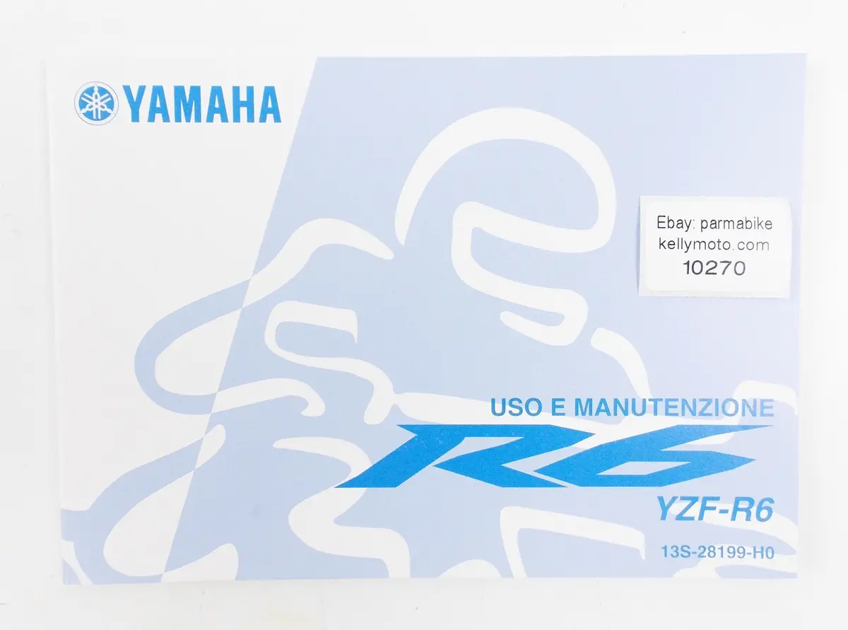 Yamaha Yzf-R6 13S-28199-H0 Use And Maintenance Owner Book Italian 1
