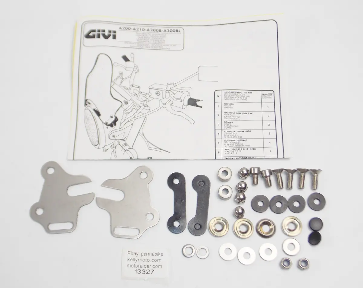 Givi Universal Fitting Kit Mount Brackets Winshield Givi A200 A210 A200b A200bl 1