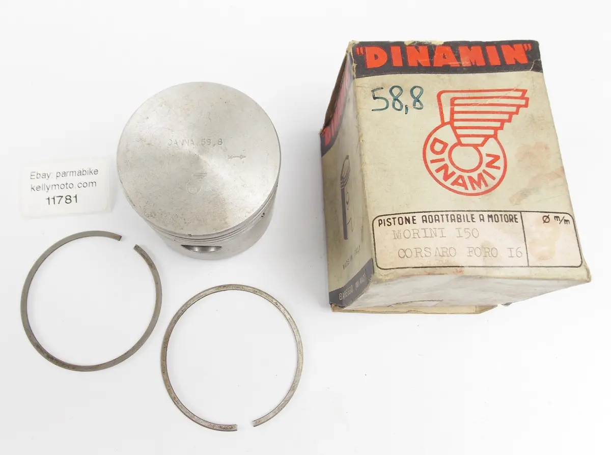 Nos Dinamin Piston + Ring + Pin Diameter 58.8 Mm Morini Corsaro 150 1