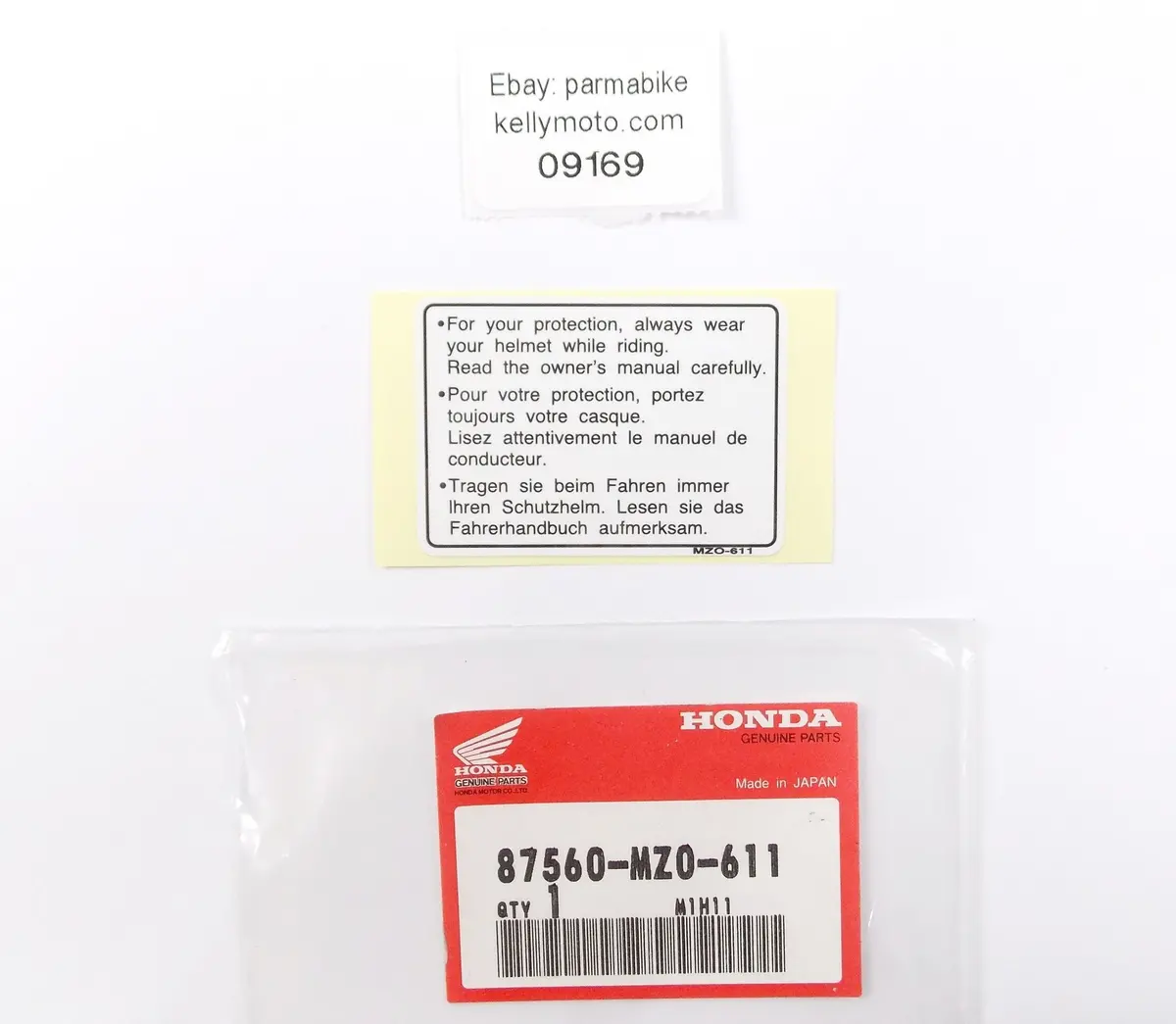 Nos Oem 1990'S 2000'S Honda Any Model Drive Warning Label 87560-Mz0-611 1