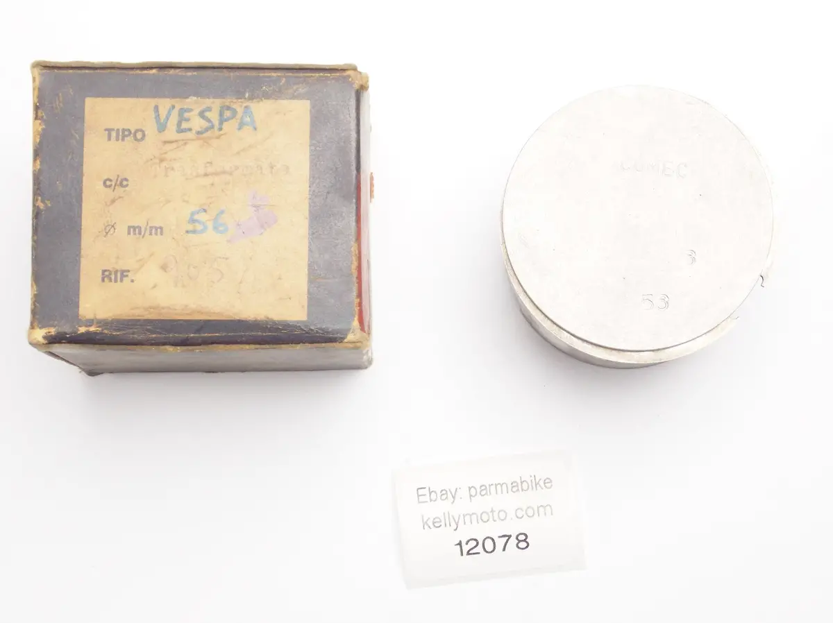 Nos Comec Piston Vespa + Ring Diameter 56 Mm Scooter Piaggio Motor Engine 1