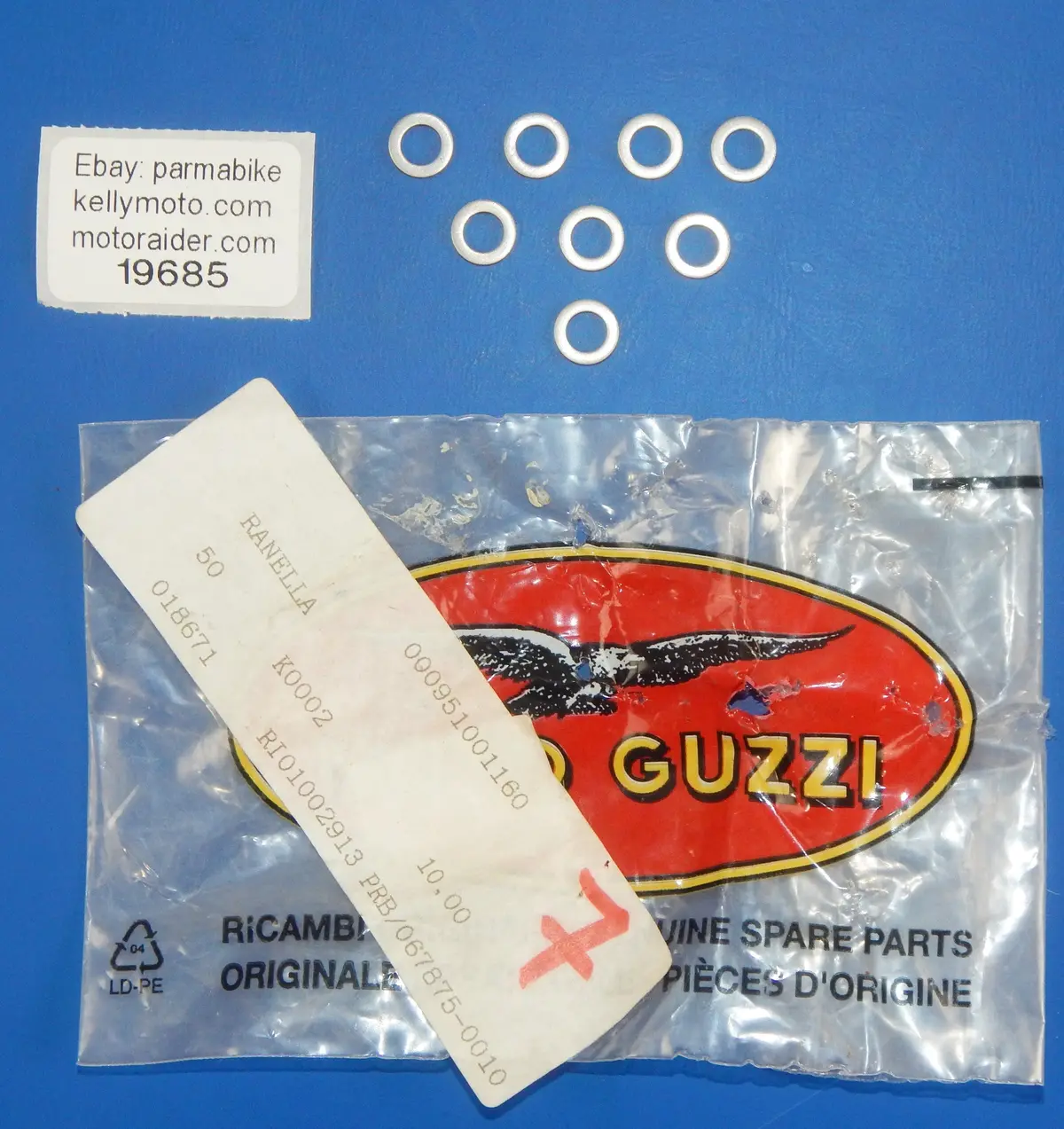 Oem Moto Guzzi Most Models Multipurpose Qty 8 Washer 6.25X10x1.5 Gu95100116 1