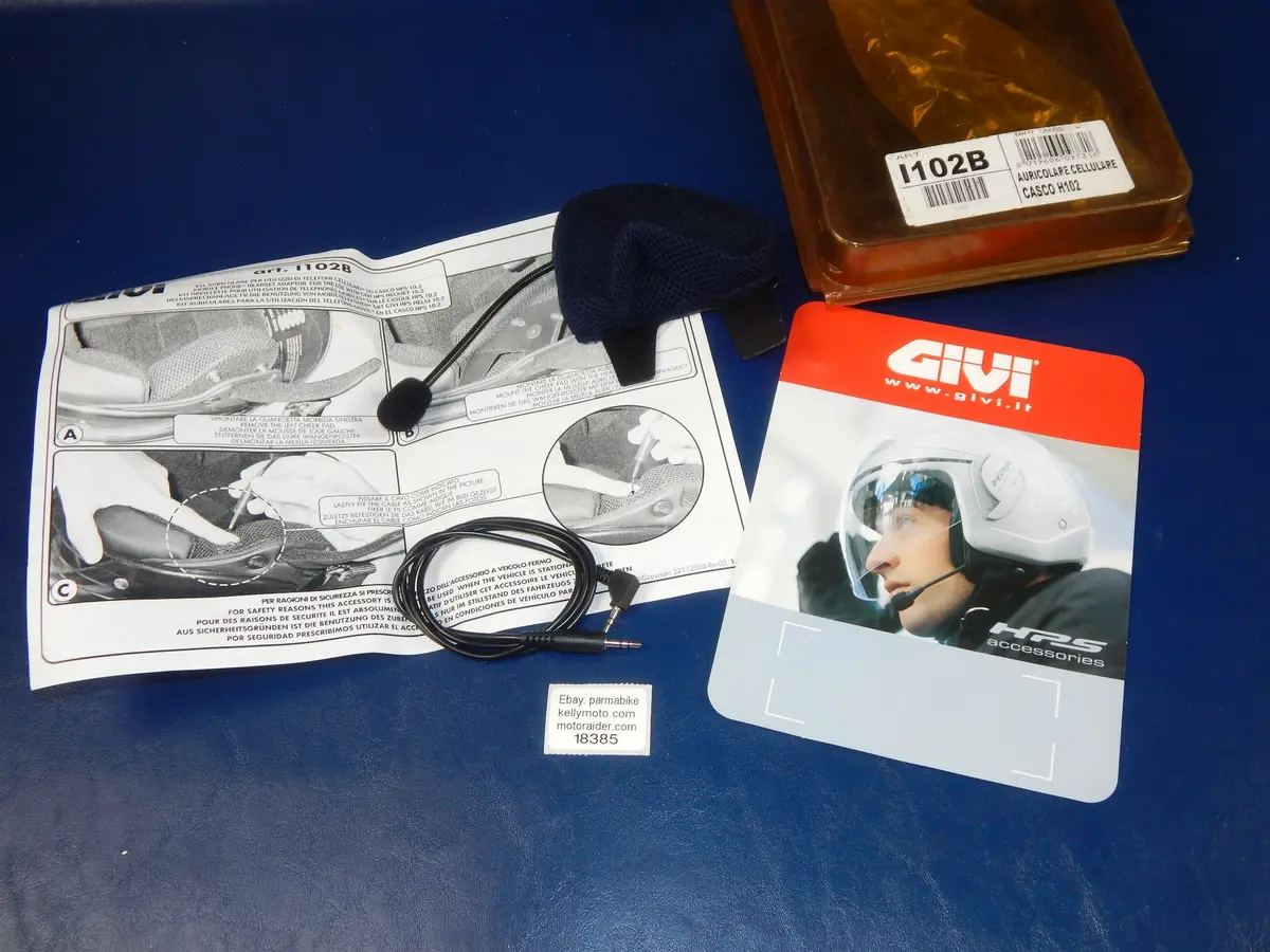 Givi Helmet H102 Cell Phone Headphone Kit Motorcycle Scooter 1