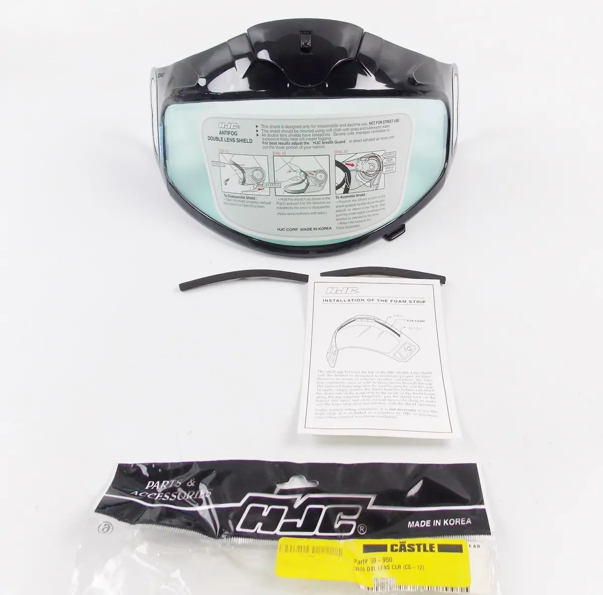 Hjc Helmet Antifog Double Lens Shield Visor Clear Lt12/20 Cl12y Yx-Max 59-950 1
