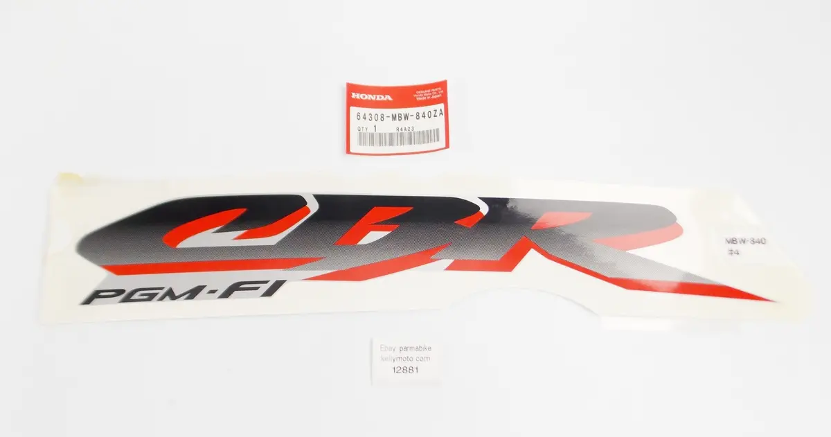Oem Honda 2001-06 Cbr600f Mark Decal Right Lower Cowl Type2 64308-Mbw-840Za 1