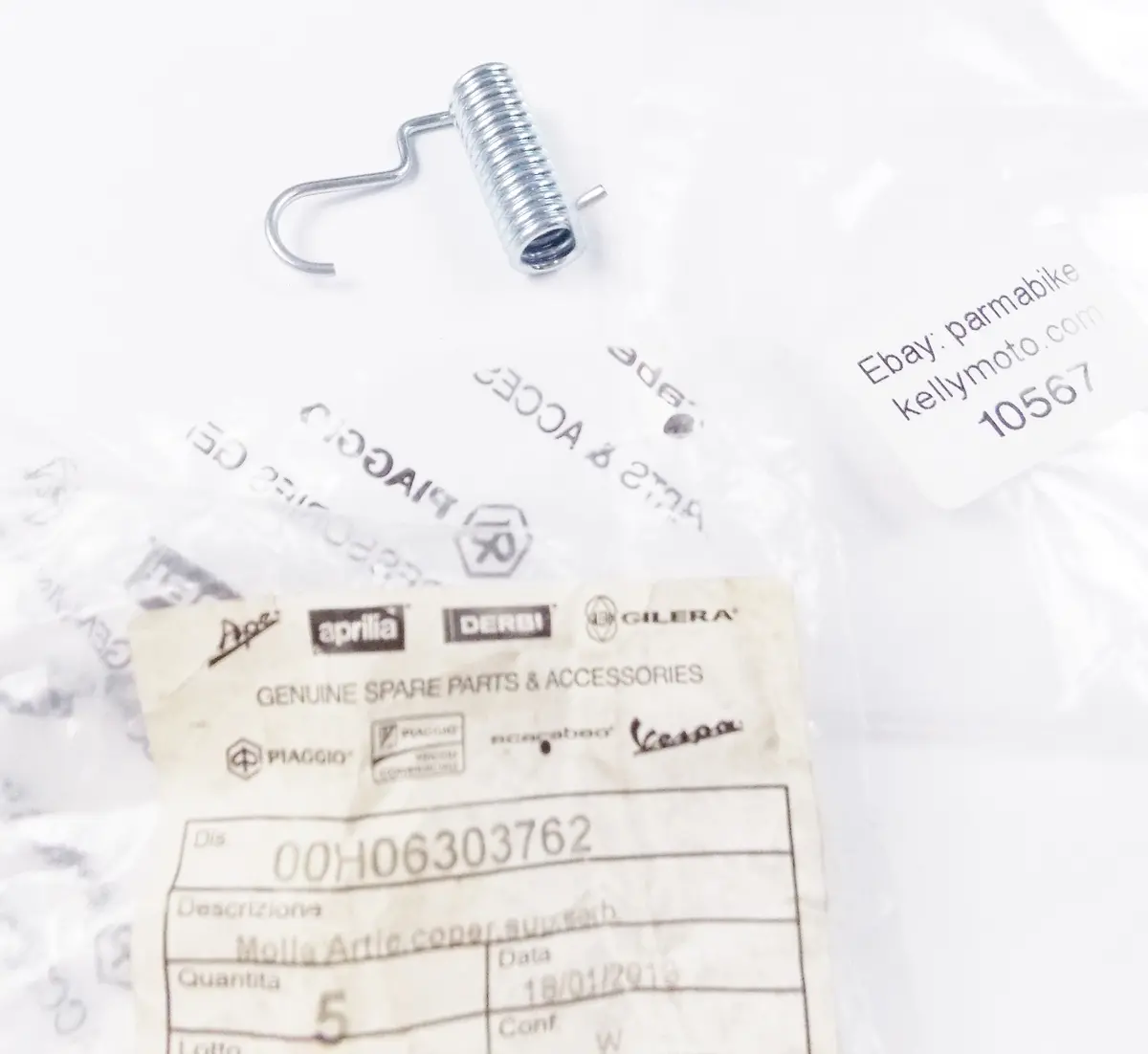 Oem Aprilia 2006-2010 Rx-Sx 50 Spring 00H06303762 1