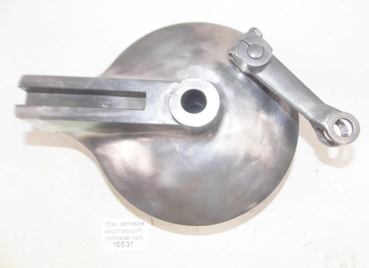 1972 Morini Corsaro 125 Rear Wheel Brake Plate Shoes Hub + Actuator Lever 1