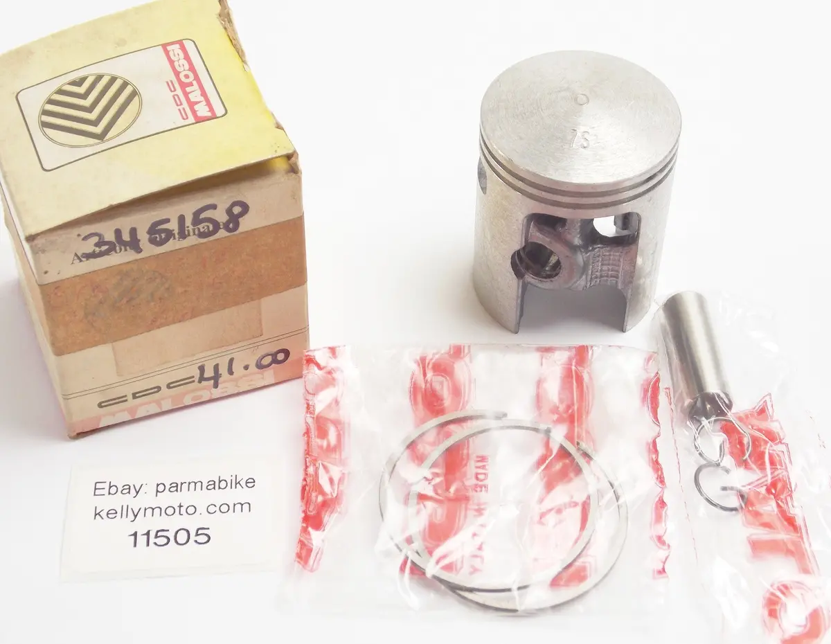 Nos Malossi 345158 Piston + Rings + Pin + Clips Set Cpl. D. 41 Mm Piaggio Ciao 1