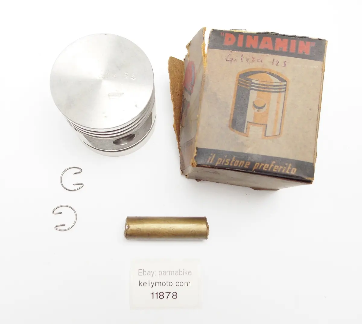 Nos Dinamin Piston + Pin + Clips D. 54 Mm Gilera 125 Cc 1
