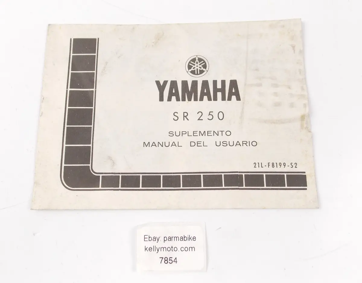 Yamaha Sr250 Catalog Supplement Manual Book Spanish 21L-F8199-S2 1